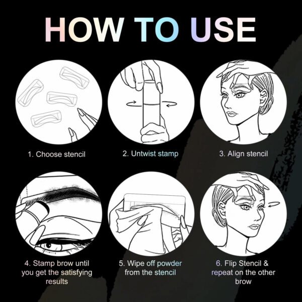 ⁦EyeBrow Stamp Shaping Kit - CH⁩ - الصورة ⁦2⁩